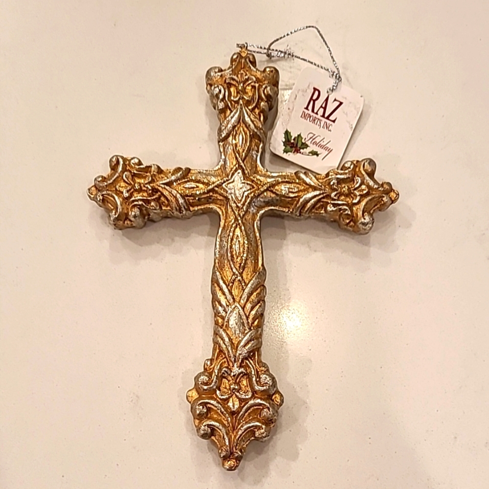 New Raz Holiday Cross Ornament